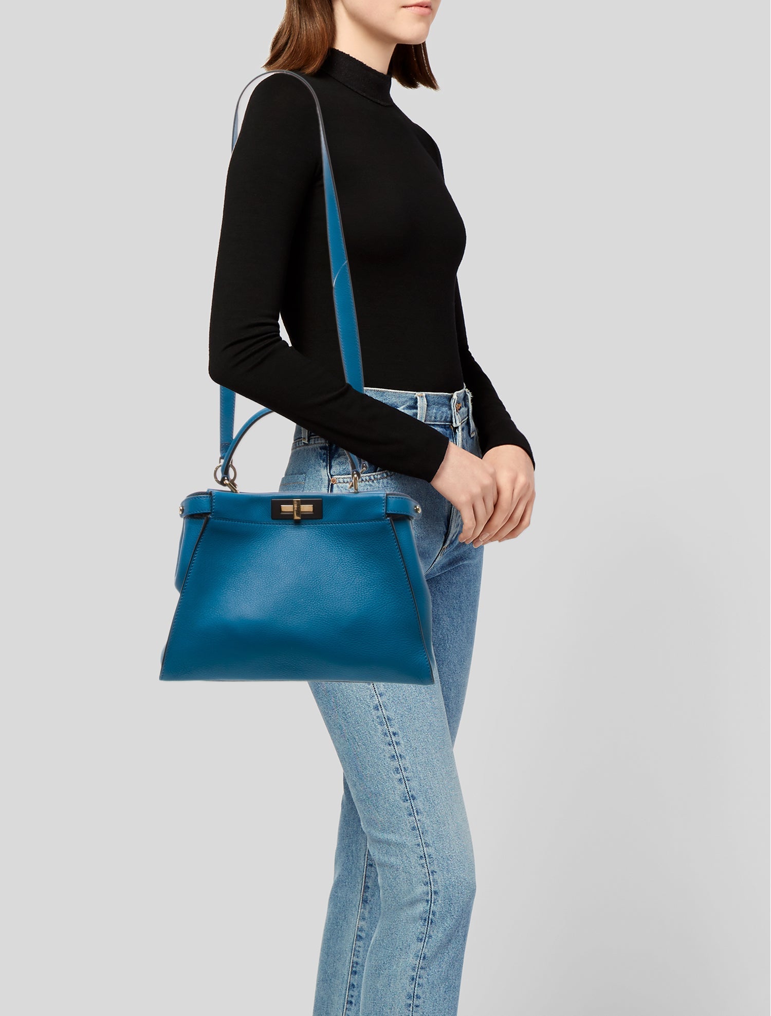 Fendi Leather Peekaboo Medium