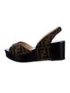 Fendi Zucca FF Logo Slingback Sandals