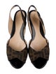 Fendi Zucca FF Logo Slingback Sandals