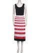 Fendi Striped Midi Length Dress