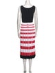 Fendi Striped Midi Length Dress