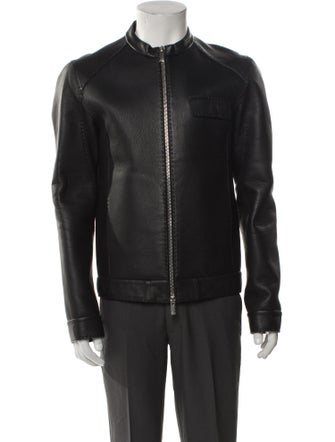 Fendi Calf Leather Moto Jacket