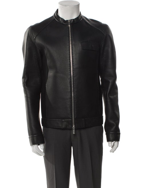 Fendi Calf Leather Moto Jacket
