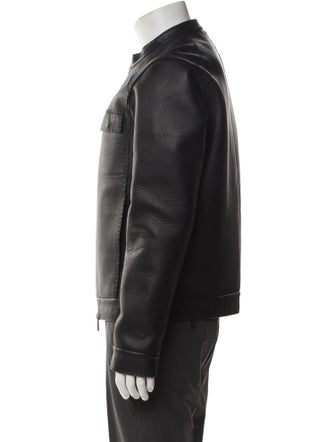 Fendi Calf Leather Moto Jacket