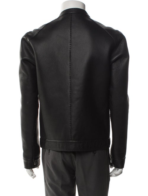 Fendi Calf Leather Moto Jacket