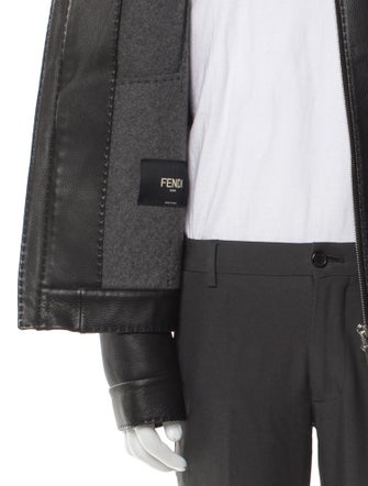 Fendi Calf Leather Moto Jacket