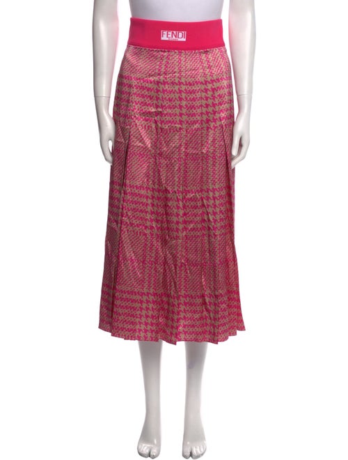 Fendi Silk Midi Length Skirt