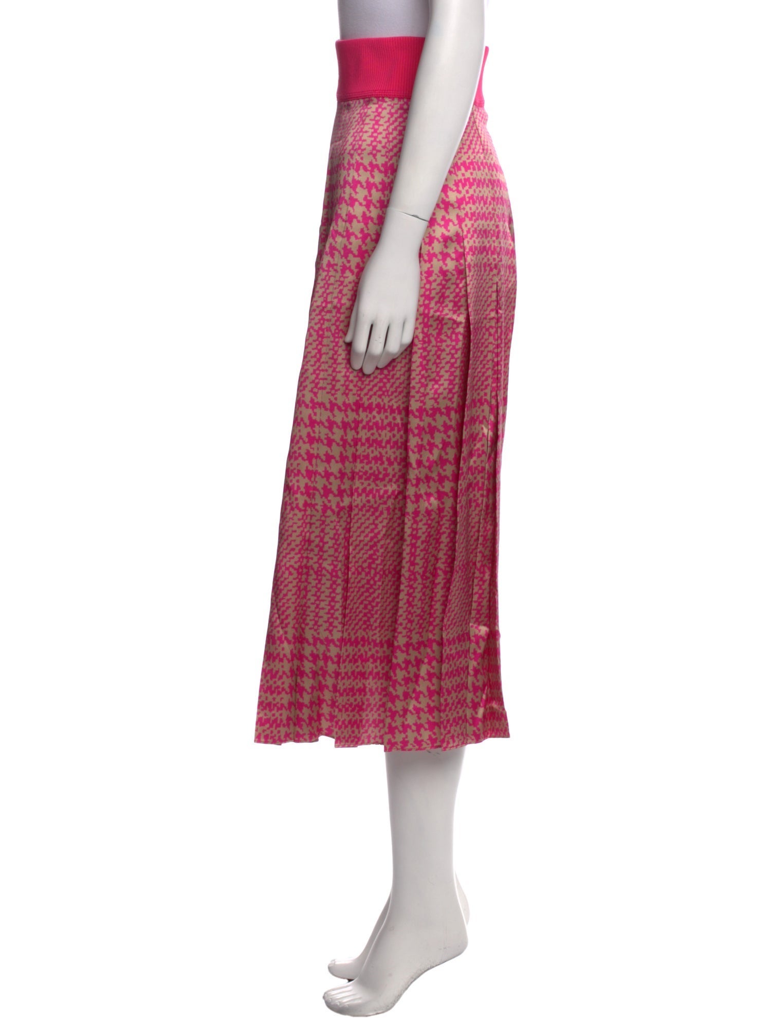 Fendi Silk Midi Length Skirt