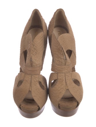 Fendi Snakeskin Mules