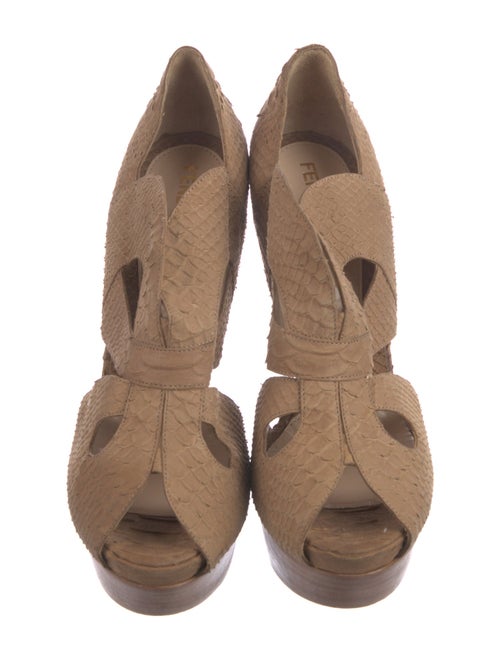 Fendi Snakeskin Mules