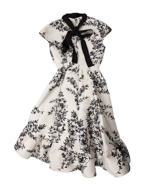 Fendi Floral Print Midi Length Dress