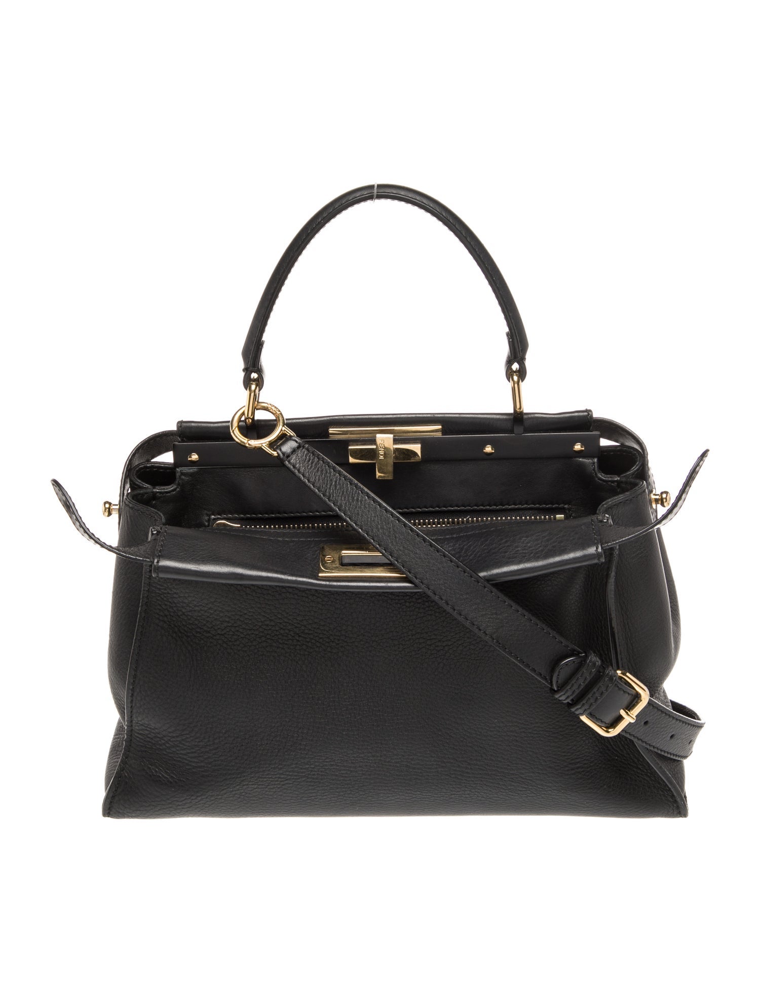 Fendi Leather Peekaboo Medium