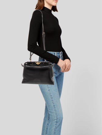 Fendi Leather Peekaboo Medium