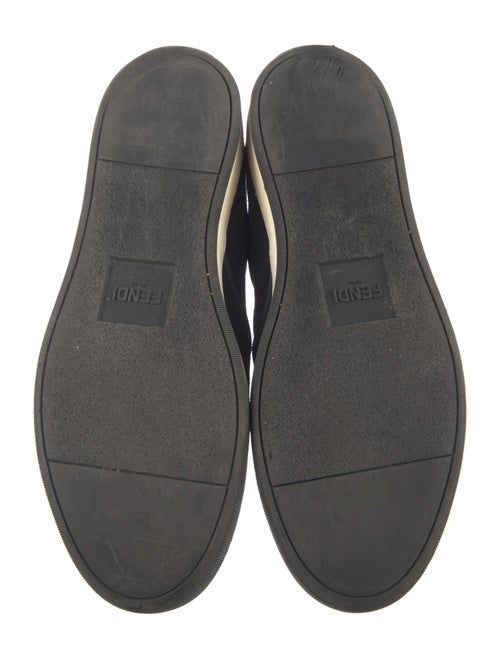 Fendi Monsters Motif Suede Sneakers