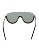 Fendi Faux Pearl Accents Shield Sunglasses