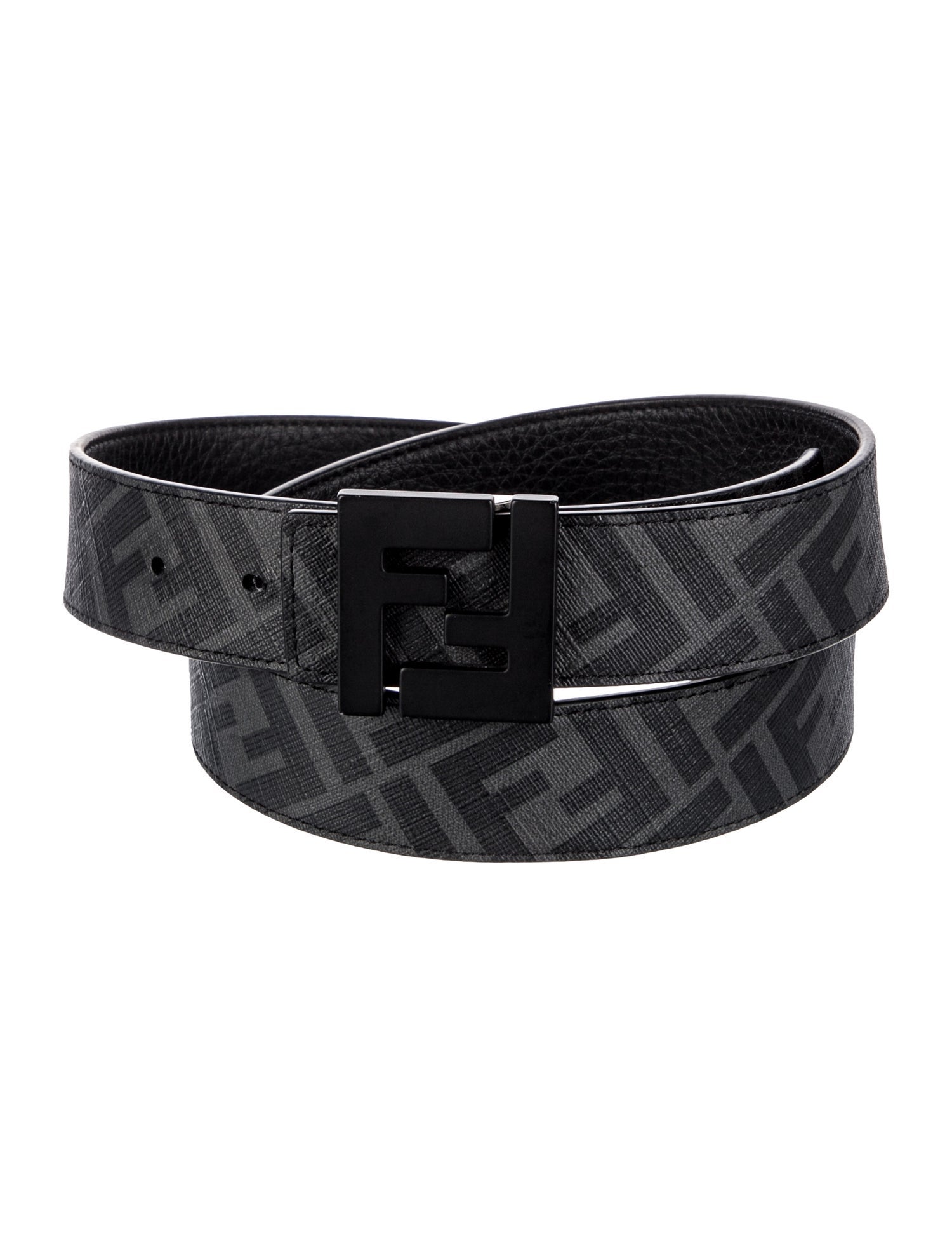 Fendi FF Squared Reversible Zucca FF Logo Waist Belt