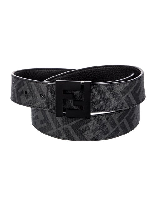 Fendi FF Squared Reversible Zucca FF Logo Waist Belt