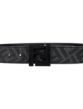 Fendi FF Squared Reversible Zucca FF Logo Waist Belt
