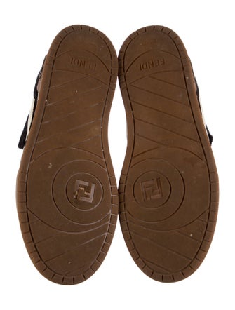 Fendi Leather Colorblock Pattern Sneakers