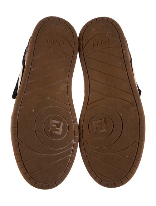 Fendi Leather Colorblock Pattern Sneakers