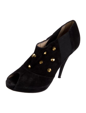 Fendi Zucca FF Logo Suede Pumps