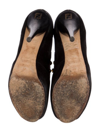 Fendi Zucca FF Logo Suede Pumps
