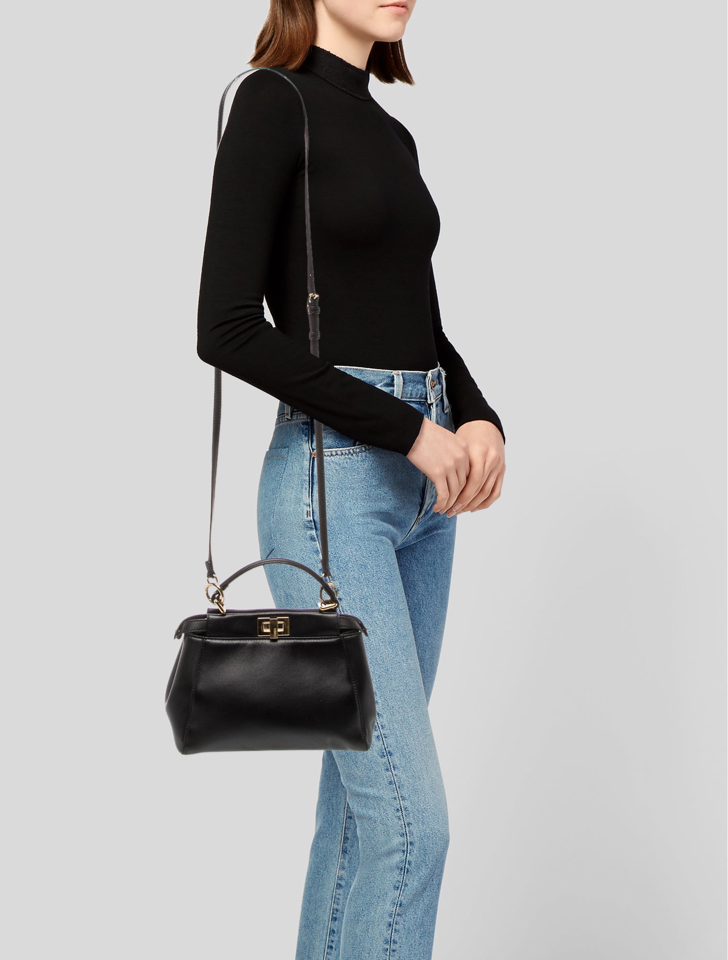 Fendi Leather Peekaboo Mini