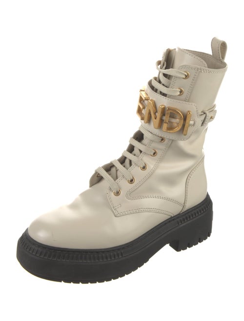 Fendi Leather Combat Boots