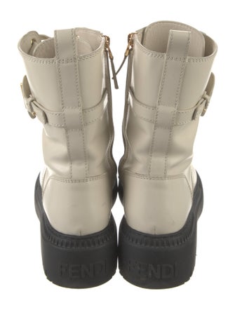 Fendi Leather Combat Boots