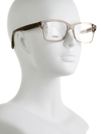 Fendi Zucca FF Logo Square Eyeglasses