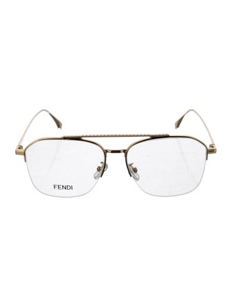 Fendi Zucca FF Logo Square Eyeglasses