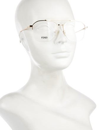 Fendi Zucca FF Logo Square Eyeglasses