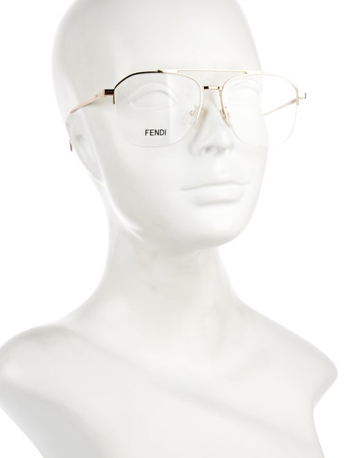 Fendi Zucca FF Logo Square Eyeglasses