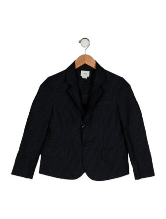 Fendi Boys' Logo Printed Blazer