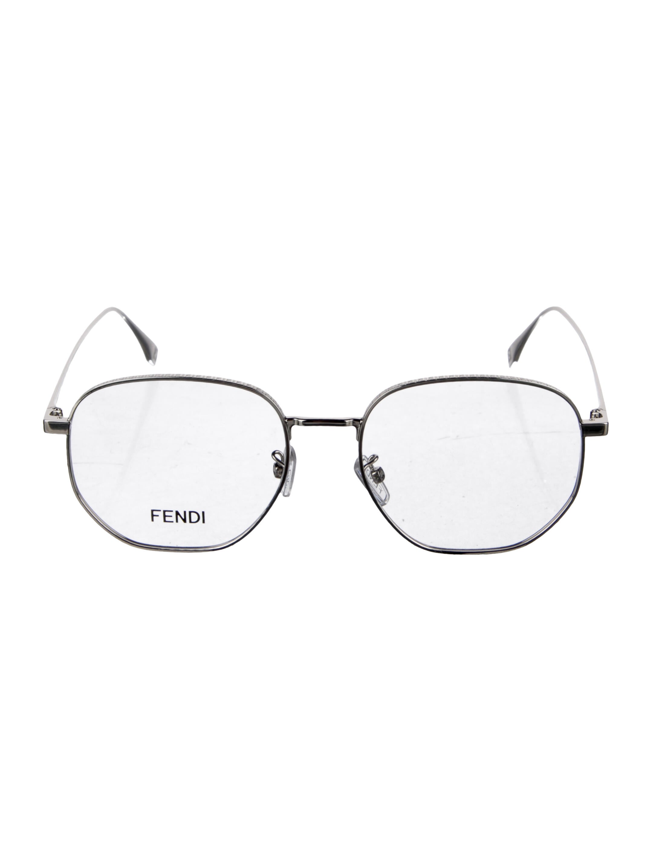 Fendi Zucca FF Logo Round Eyeglasses