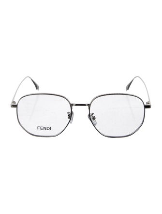 Fendi Zucca FF Logo Round Eyeglasses
