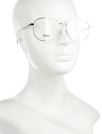 Fendi Zucca FF Logo Round Eyeglasses