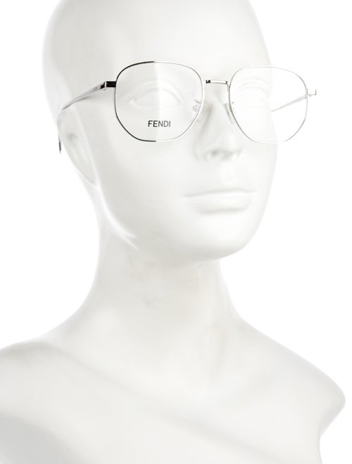 Fendi Zucca FF Logo Round Eyeglasses