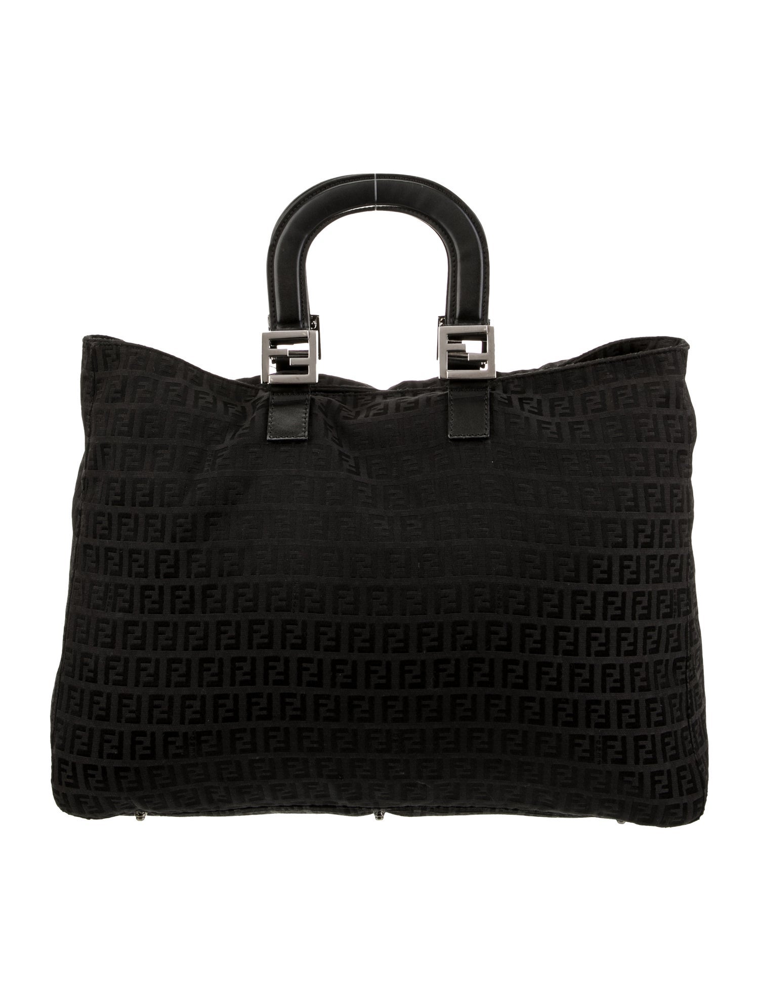 Fendi Zucchino FF Top Handle Bag