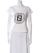 Fendi Graphic Print Bateau Neckline T-Shirt