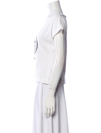 Fendi Graphic Print Bateau Neckline T-Shirt