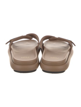 Fendi Zucca FF Logo Printed Slides