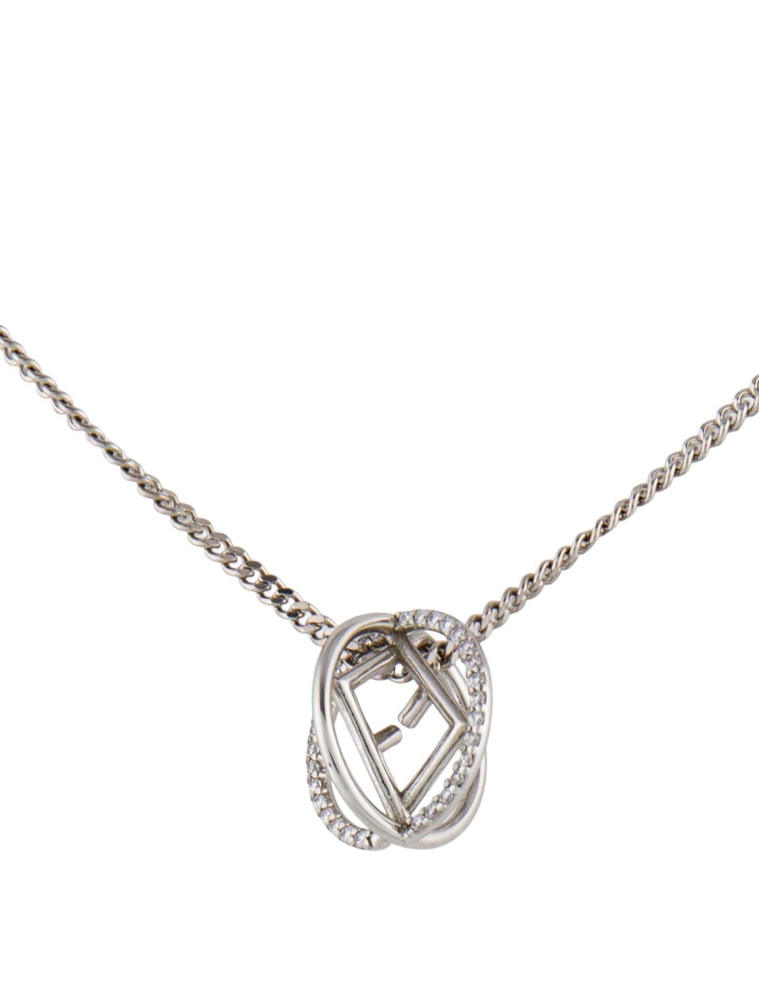 Fendi Crystal F Is Fendi Pendant Necklace