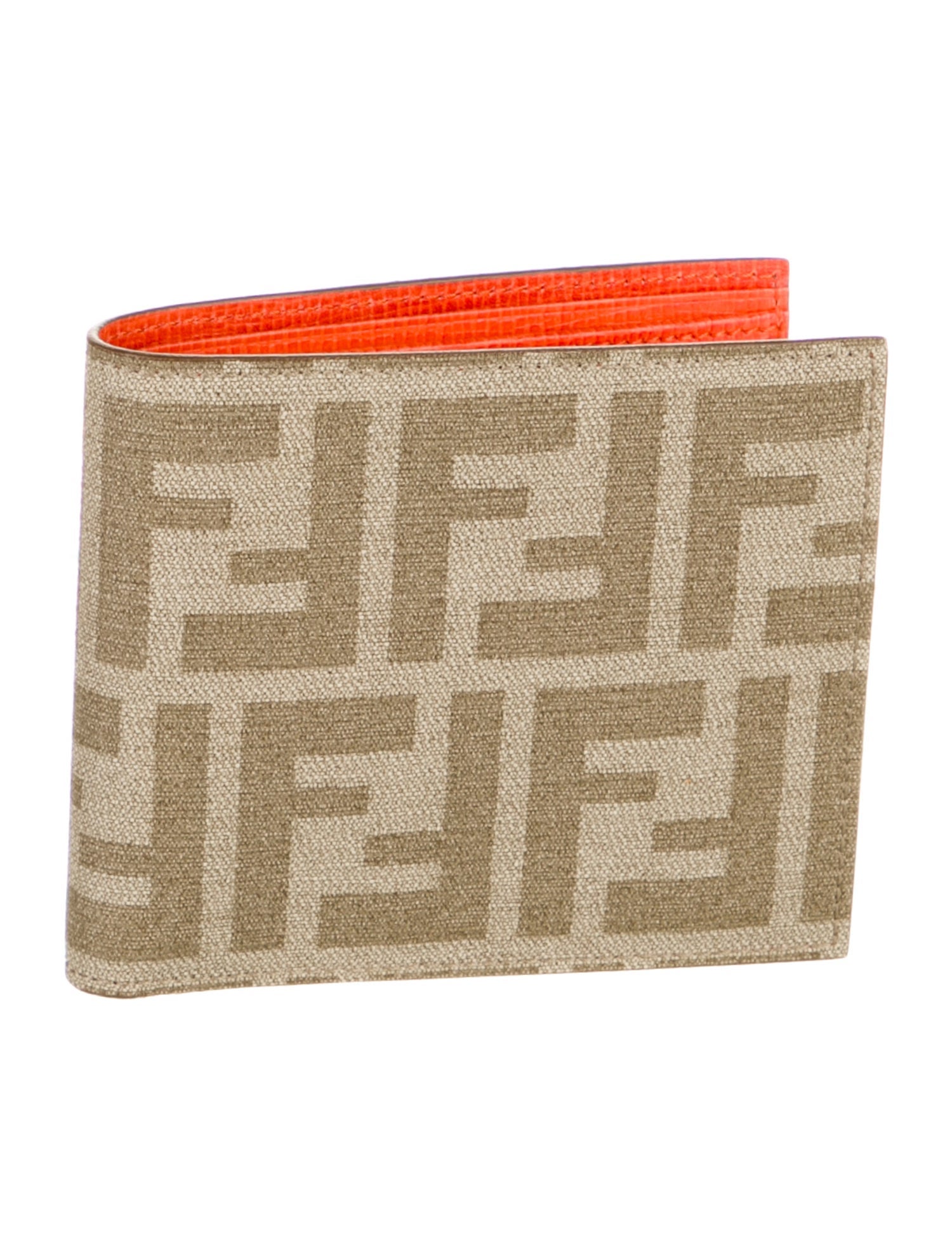 Fendi 2013 Zucca FF Logo Bifold Wallet