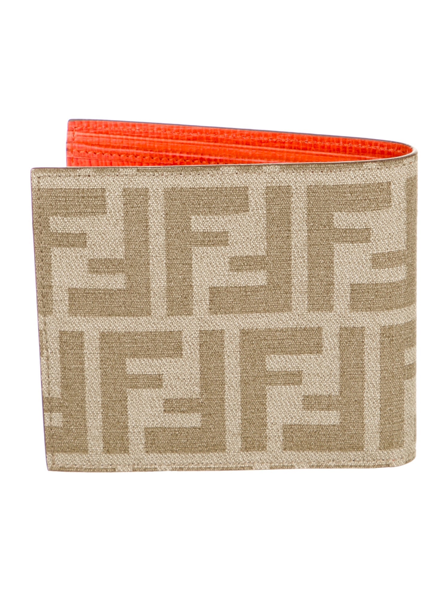 Fendi 2013 Zucca FF Logo Bifold Wallet