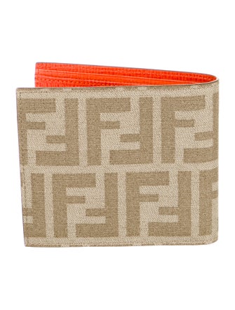 Fendi 2013 Zucca FF Logo Bifold Wallet