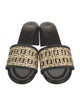 Fendi Zucca FF Logo Leather Slides