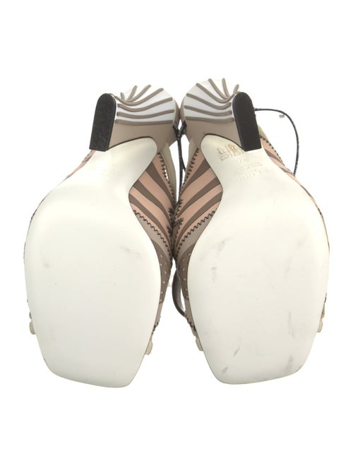 Fendi Patterned Mesh Accents Slides