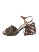 Fendi Zucca FF Logo Canvas Slingback Sandals