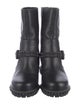 Fendi Leather Studded Accents Moto Boots